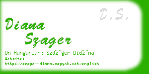 diana szager business card